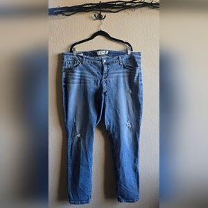 🌙 2/$25 Torrid🌙Torrid Blue Distressed Jeans - size 18 - plus size - boyfriend